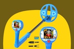  DR.ÖTEK Metal Detector for Kids on a yellow background.