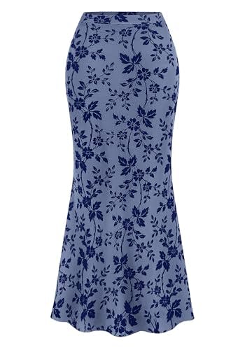 Women's Floral Mesh Maxi Skirt