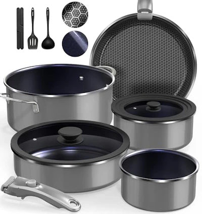 Ceramic Pots and Pans Set, 12 ct
