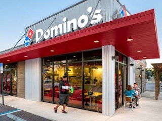 A Domino's Pizza storefront.