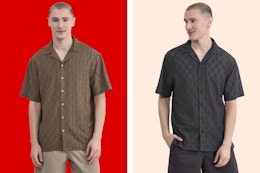 Men's Button-Up Shirt, as Low as $6.44 at Walmart (Reg. $16.98) card image