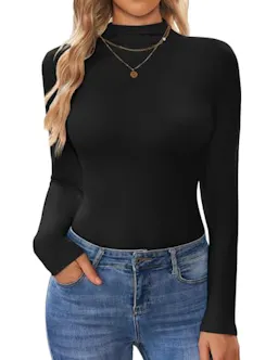 Ekouaer Women's Turtleneck Top