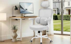 a office chair at a desk in a room