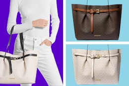 This Large Michael Kors Tote Is 86% Off Right Now  card image