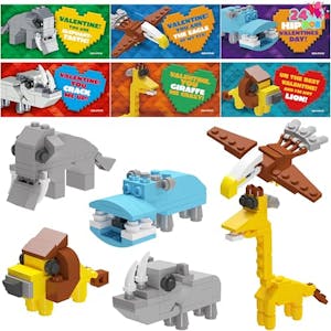 Safari Animal Building Block Cards