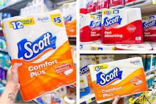 dollar general scott paper towels and paper towels 3-photo collage
