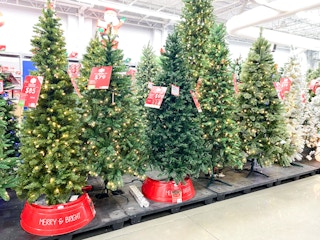 Christmas tree aisle at Walmart