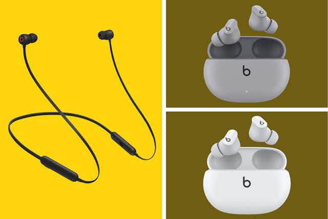 Beats Headphones at QVC: $35 Flex Headphones and $90 Studio Buds card image