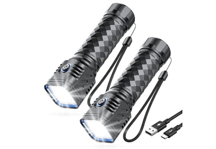 High-Lumens LED Flashlight Set