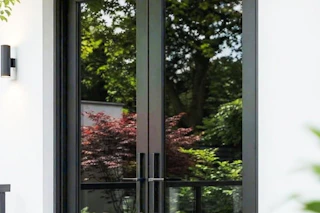 a window tint on a door