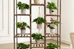 a wooden plant stand