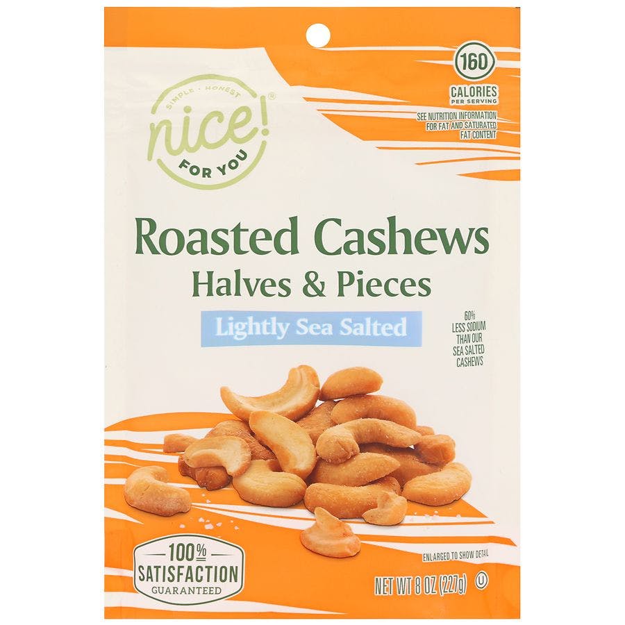 2 Nice! Roasted Cashews Bags