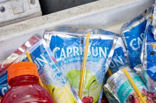 Cooler of Capri Suns