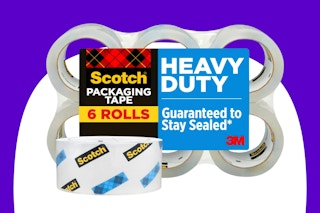 a stack of rolls of packaging tape