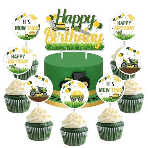 Lawn Mower Cake Topper Set