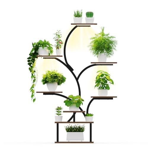Indoor Plant Stand with LED Light
