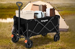 Folding Wagon Cart with Brakes, Now Only $33 on Amazon card image