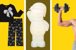 Kids' pajamas, Christmas blow mold and lifting weights