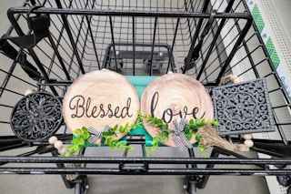 home decor in a cart