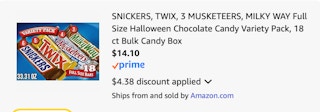 candy Amazon receipt