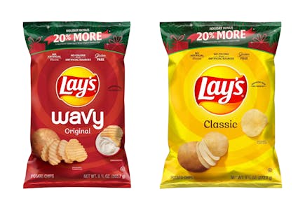 2 Lay's Chips Bags