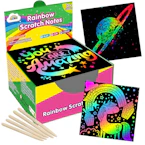 Rainbow Scratch Paper Art Notes
