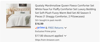 comforter Amazon receipt