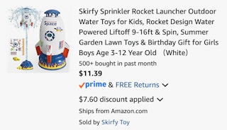 Amazon Kids- Rocket Sprinkler Launcher 2026 2