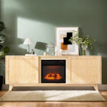 Farmhouse TV Stand with Fireplace