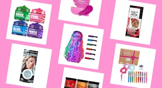 cheap temporary hair day collage