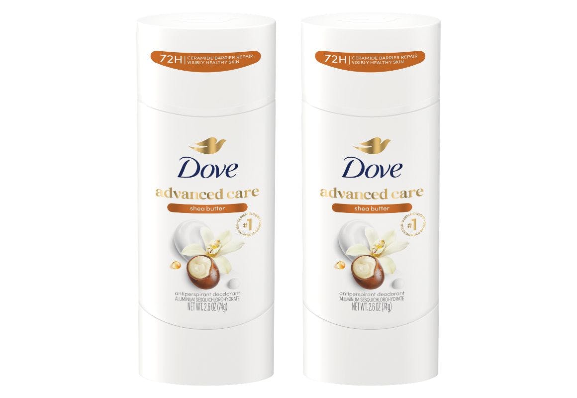 2 Dove Advanced Care Antiperspirants