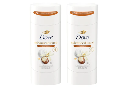 2 Dove Advanced Care Antiperspirants