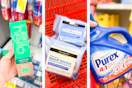 collage image of hello toothpaste, neutrogena wipes, and purex detergent
