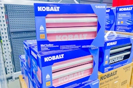 kobalt mini toolbox on display at lowe's