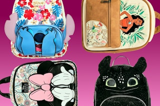 Stitch, Minnie Mouse, Moana, and Toothless Mini backpacks