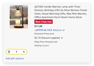 candle warmer w timer