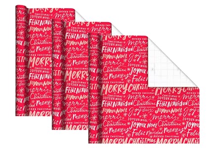 3 Wrapping Paper Rolls (135 sq ft)