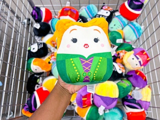 Hand holding a winifred squishmallow from five below