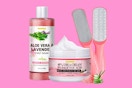 a pink pedicure kit