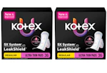 2 Kotex Ultra Thin Pad Boxes