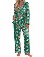Ekouaer Women's Satin Pajama Set