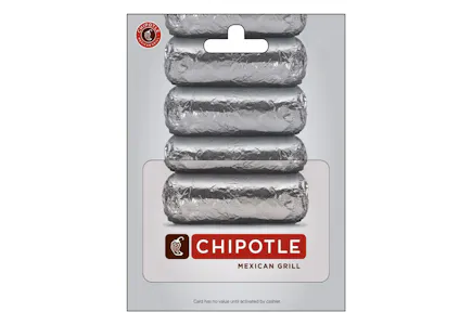 Chipotle $50 Gift Card