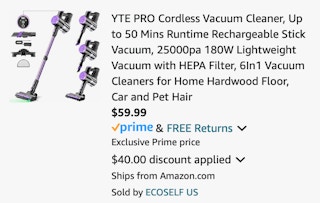 YTE PRO Cordless Vacuum Cleaner