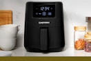 CHEFMAN 2 Qt Mini Air Fryer on a kitchen counter.