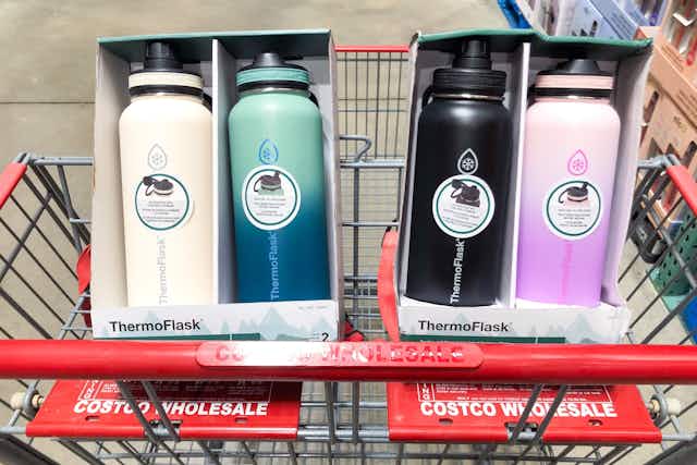 ThermoFlask 40-Ounce Stainless Steel Bottles 2-Pack, Just $19.99 at Costco card image