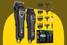 VGRPRO Electric Hair Clippers on a yellow background.