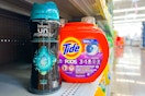 downy and tide products on a store shelf