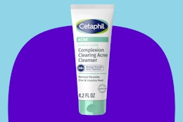 a bottle of face cleanser