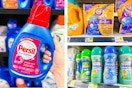 dollar general persil, arm and hammer, and snuggle 3-photo collage