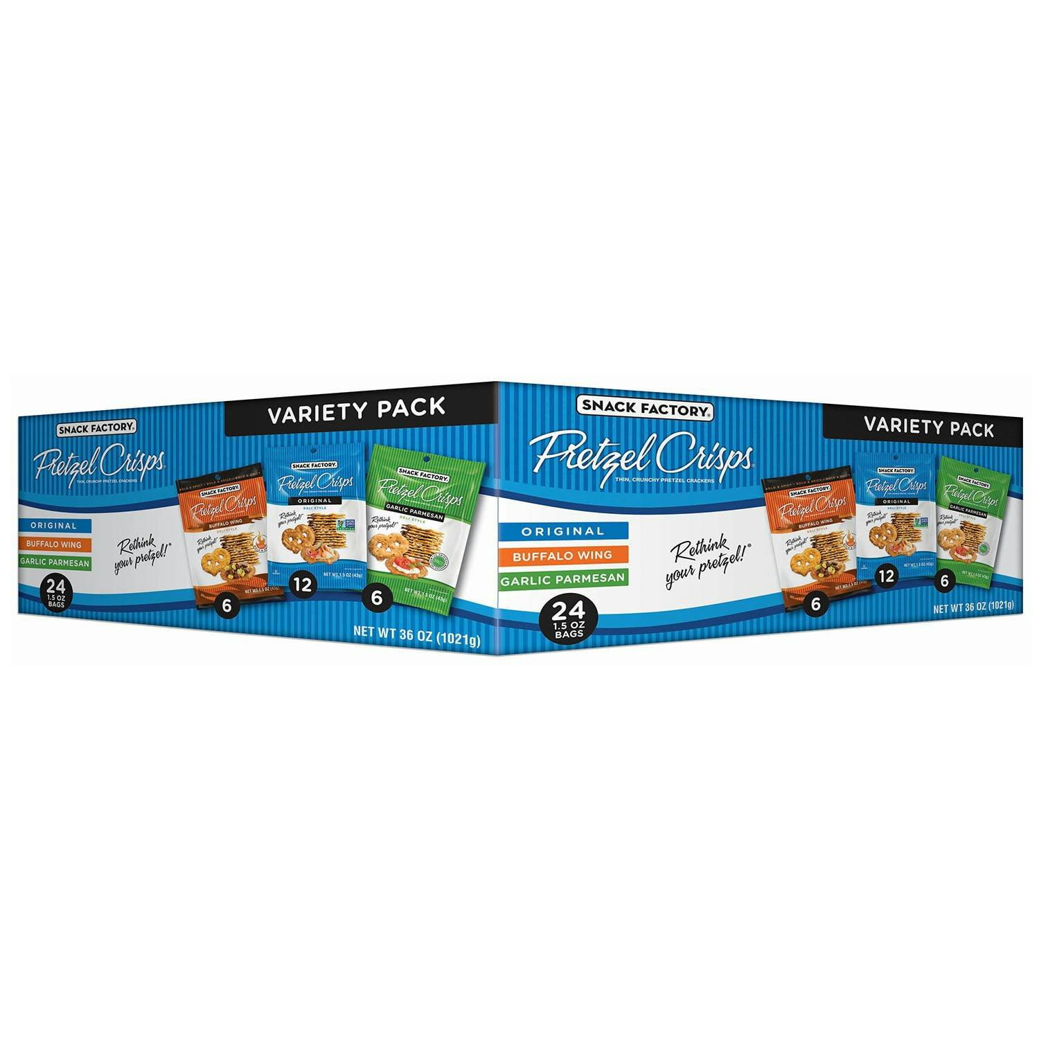 Snack Factory Pretzel Crisps 24-Pack